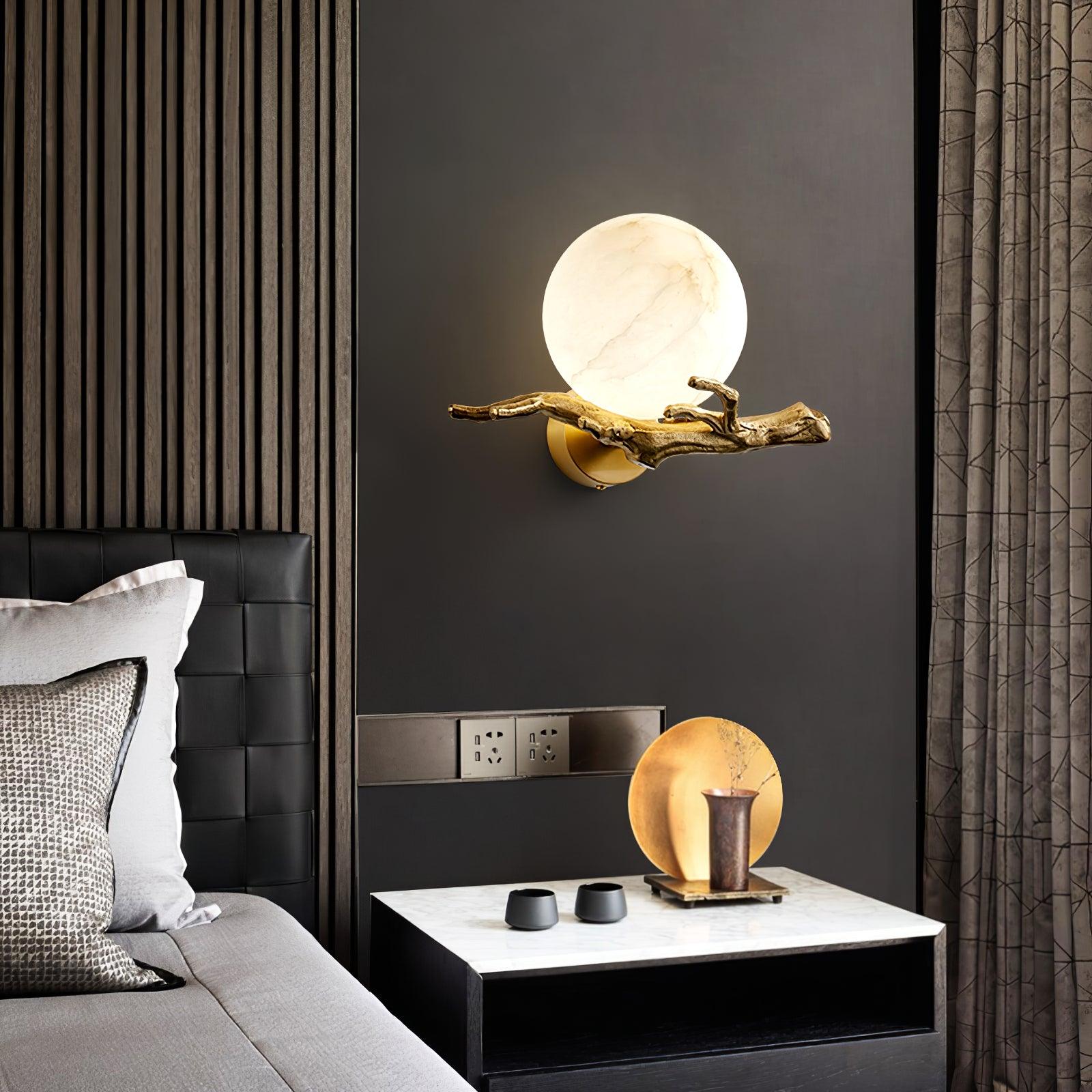 Avzorion Applique Murale Rétro Branches en Laiton et Marbre - Neutralighting