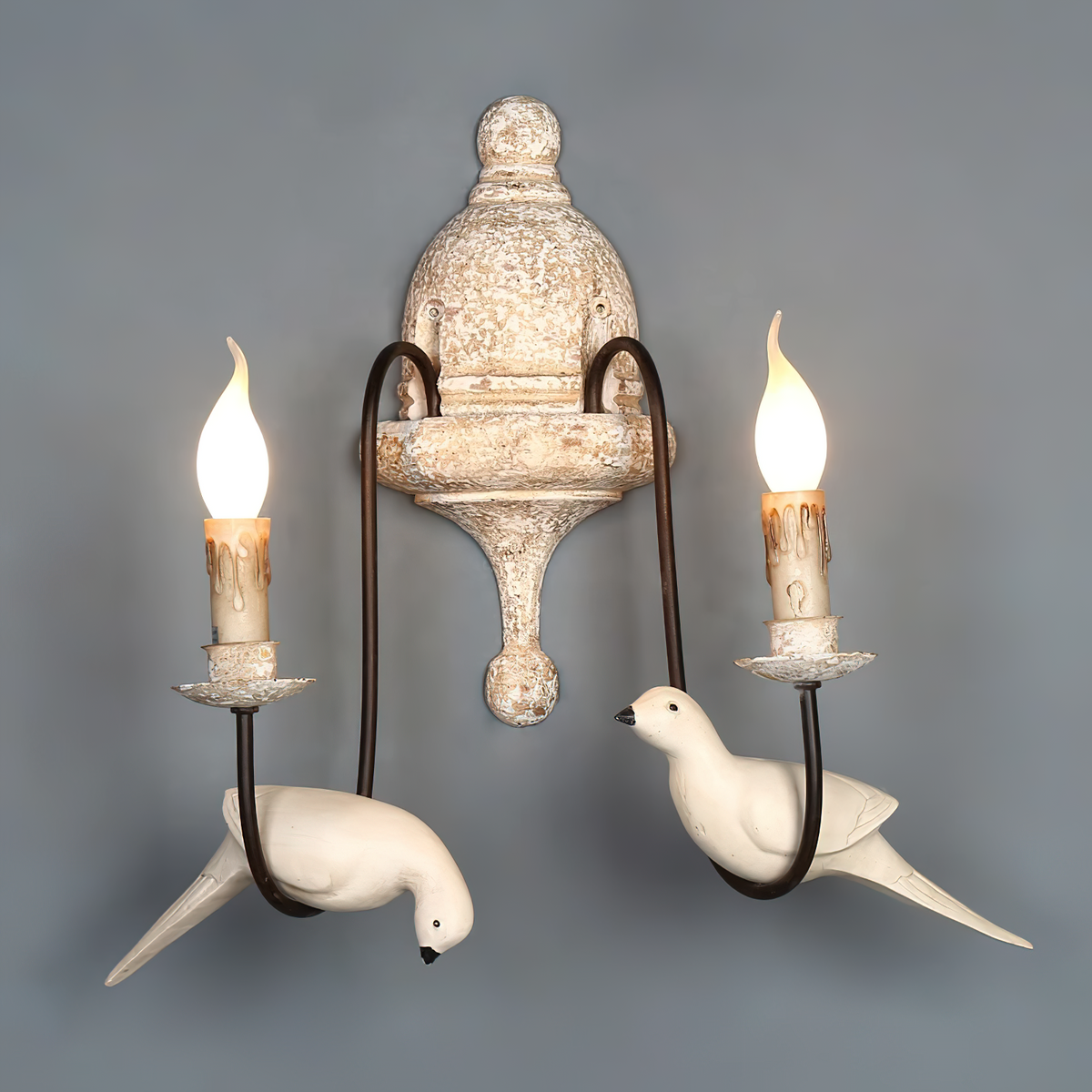 Syraean Applique Murale Métal Bois Rétro Vintage Oiseau - Neutralighting