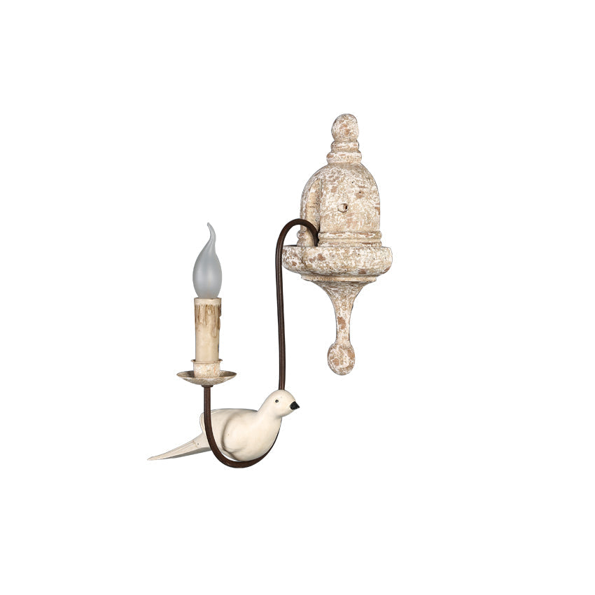Syraean Applique Murale Métal Bois Rétro Vintage Oiseau - Neutralighting