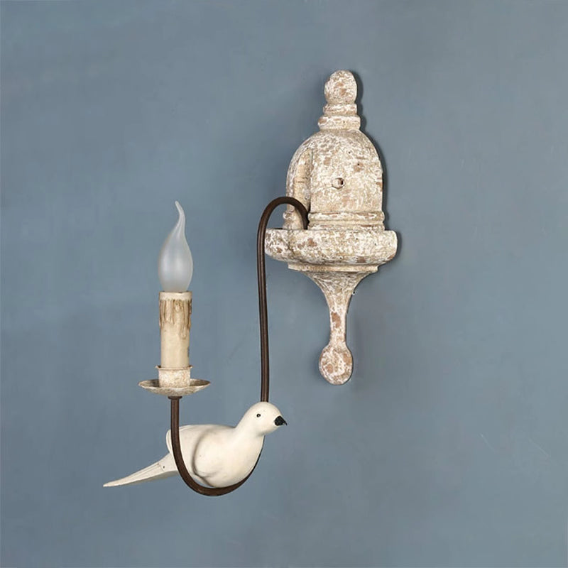 Syraean Applique Murale Métal Bois Rétro Vintage Oiseau - Neutralighting