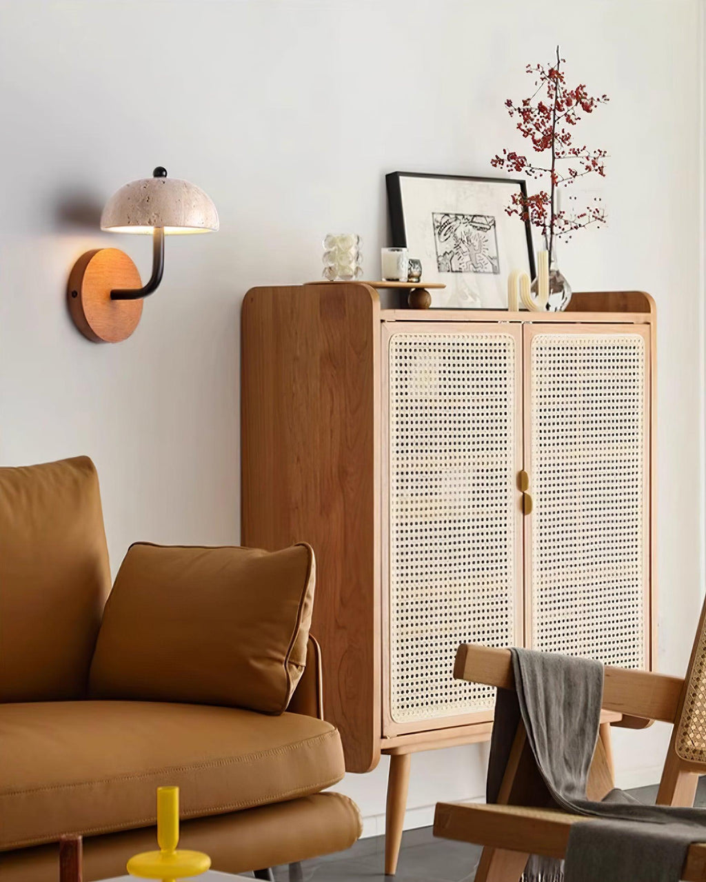 Solaro Applique Murale Travertin Abat-jour Demi-Dôme - Neutralighting
