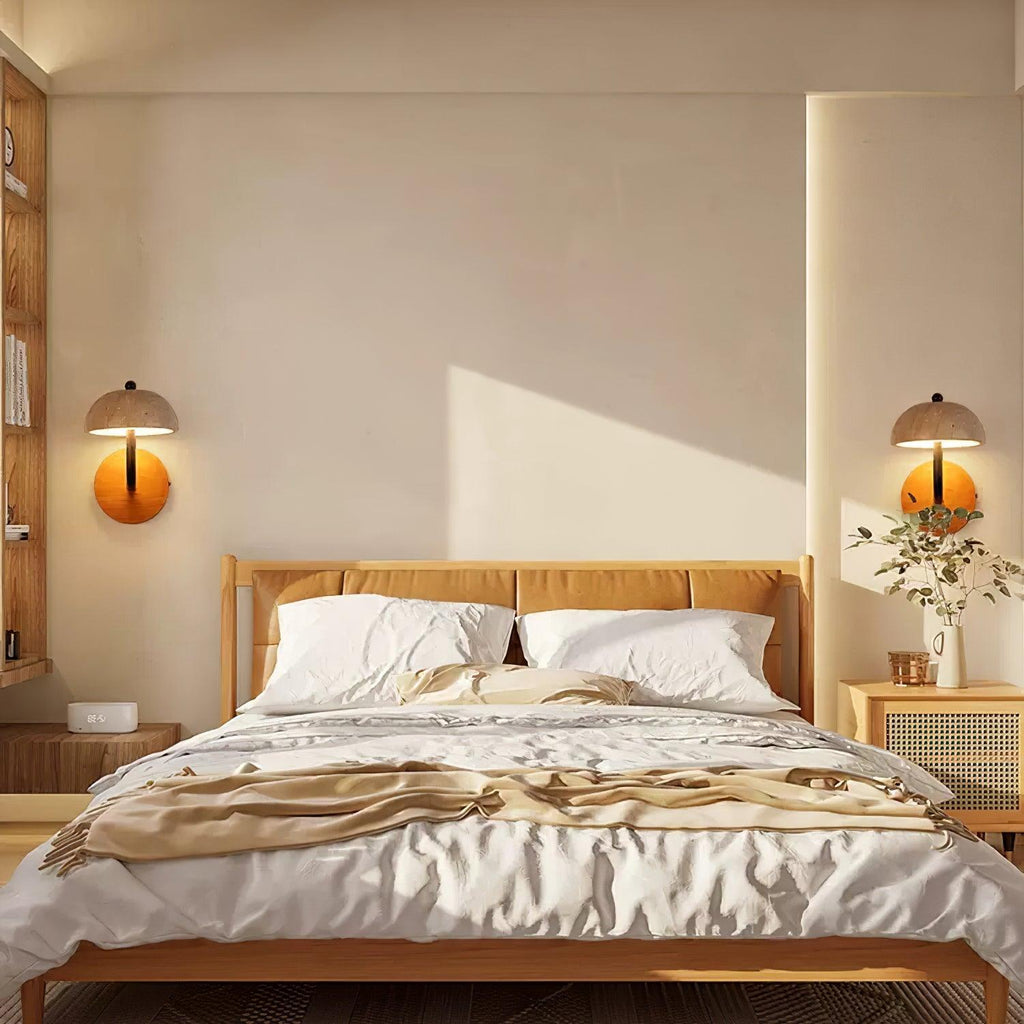 Solaro Applique Murale Travertin Abat-jour Demi-Dôme - Neutralighting