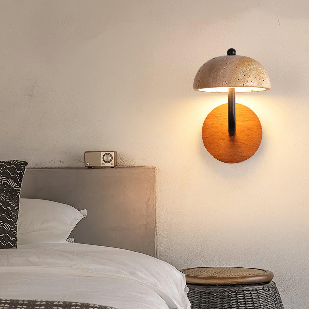Solaro Applique Murale Travertin Abat-jour Demi-Dôme - Neutralighting