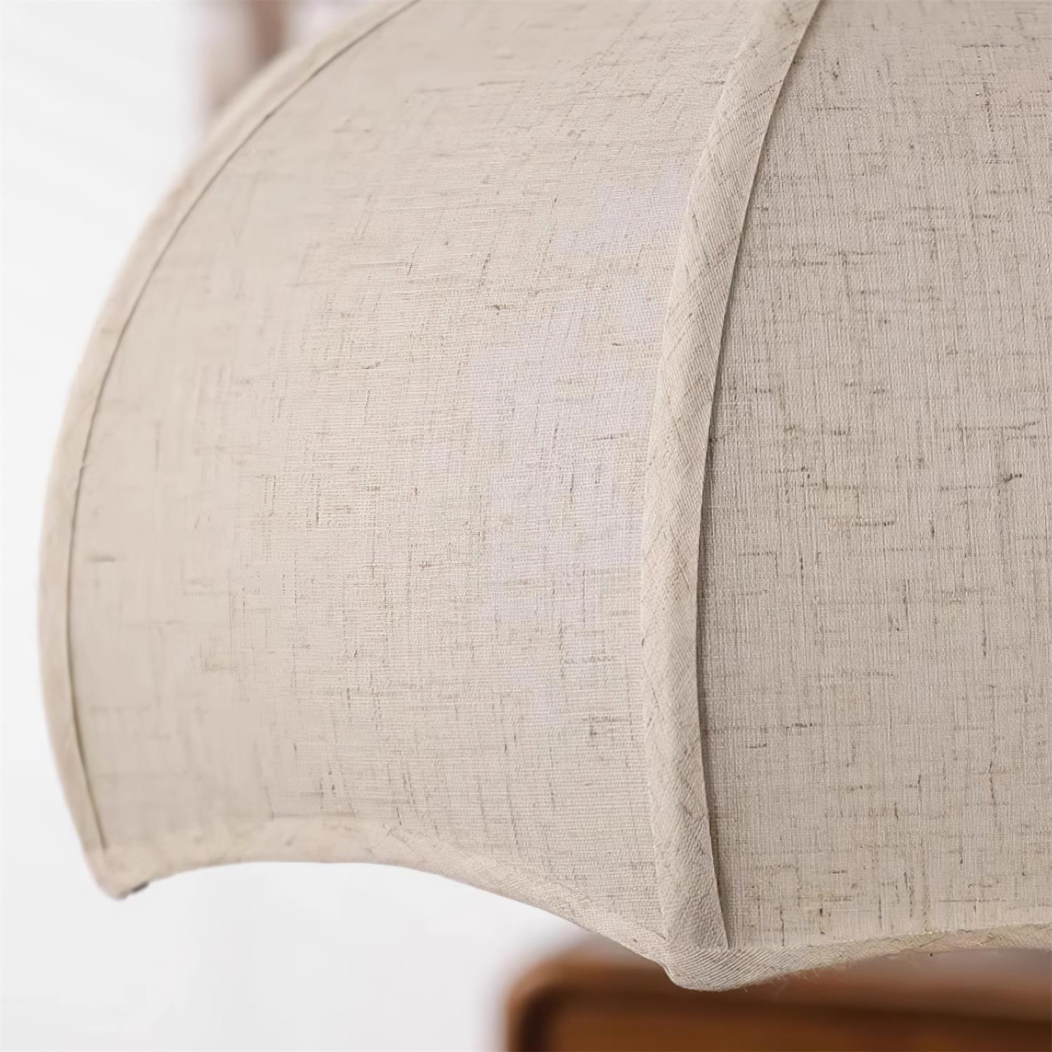 Revi Suspension Lampe Bois Tissu Festonné Réglable - Neutralighting
