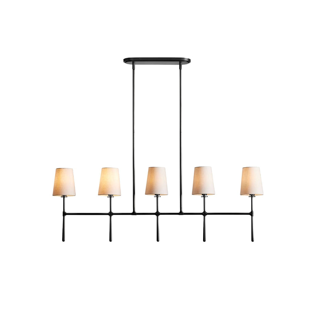 Eurvinen Lustre Industriel Vintage Linéaire Métal Tissu - Neutralighting