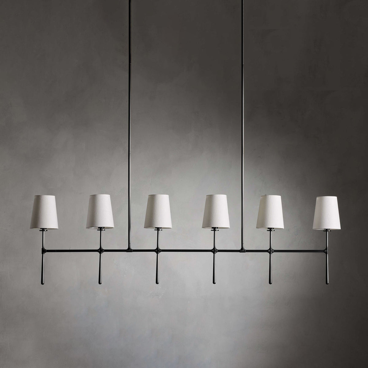 Eurvinen Lustre Industriel Vintage Linéaire Métal Tissu - Neutralighting