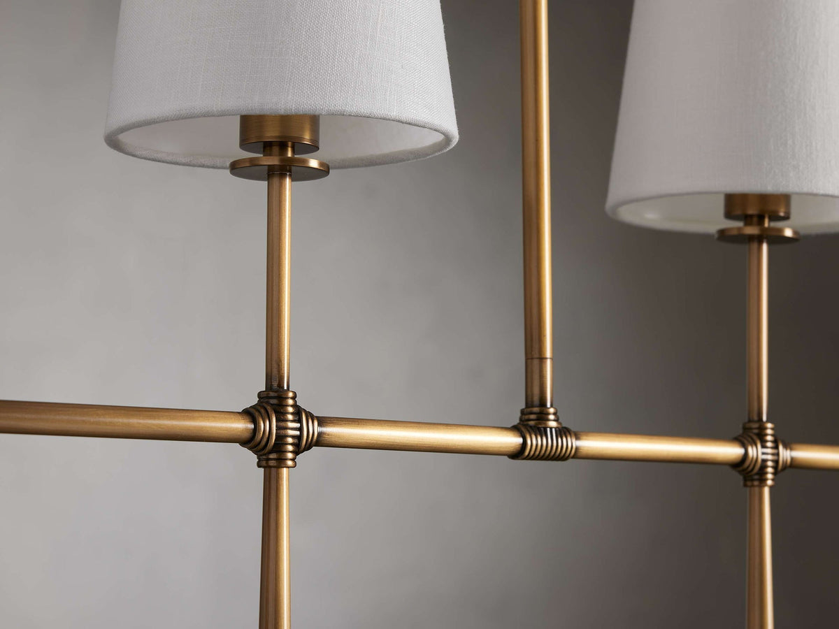 Eurvinen Lustre Industriel Vintage Linéaire Métal Tissu - Neutralighting