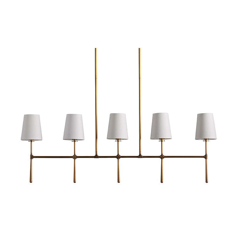 Eurvinen Lustre Industriel Vintage Linéaire Métal Tissu - Neutralighting