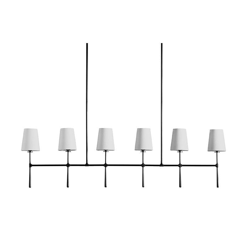 Eurvinen Lustre Industriel Vintage Linéaire Métal Tissu - Neutralighting