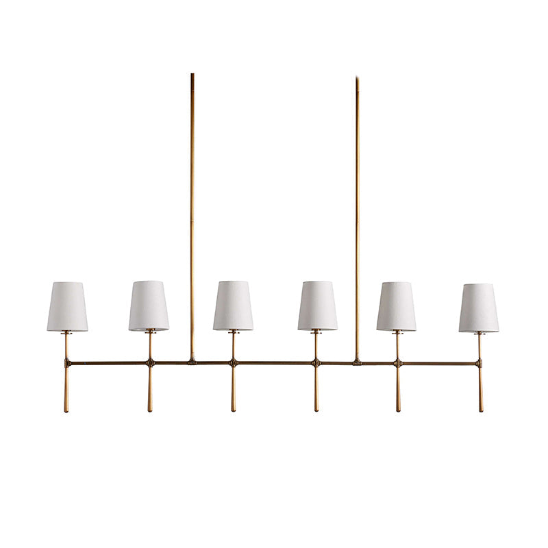 Eurvinen Lustre Industriel Vintage Linéaire Métal Tissu - Neutralighting
