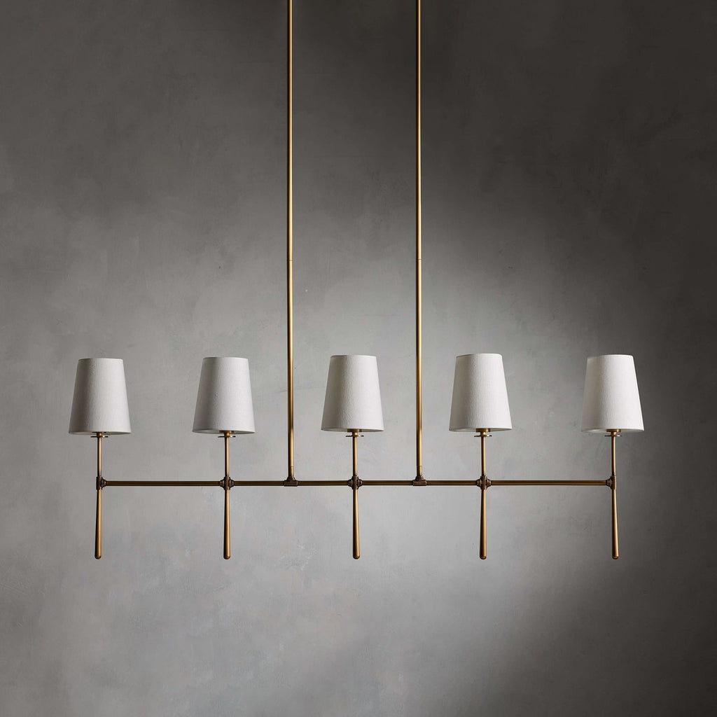 Eurvinen Lustre Industriel Vintage Linéaire Métal Tissu - Neutralighting