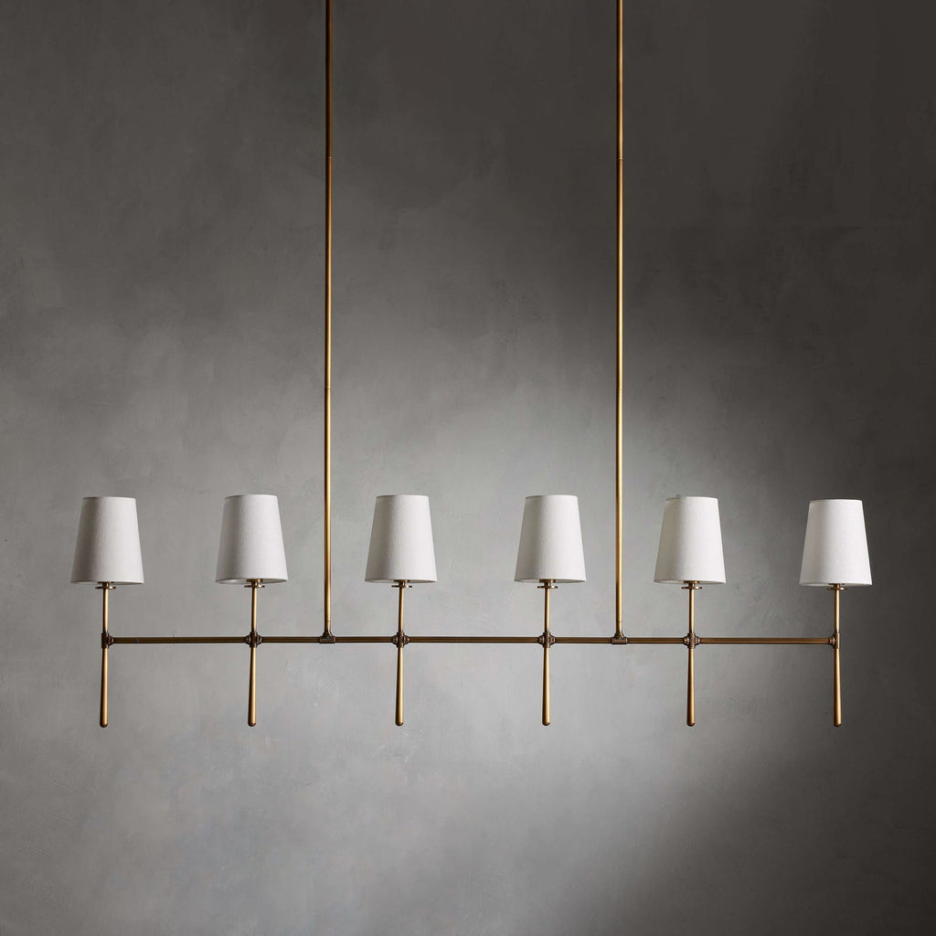 Eurvinen Lustre Industriel Vintage Linéaire Métal Tissu - Neutralighting