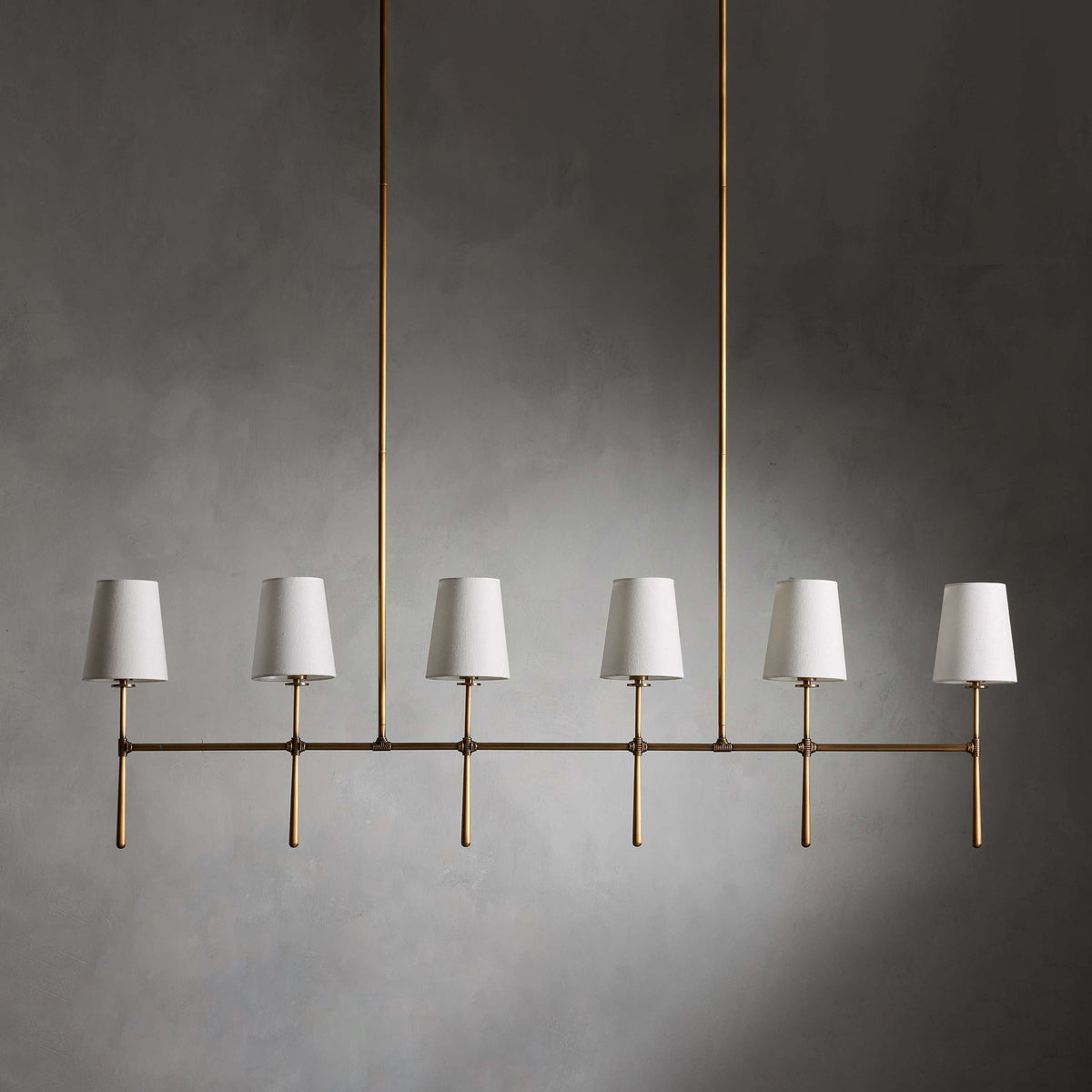 Eurvinen Lustre Industriel Vintage Linéaire Métal Tissu - Neutralighting