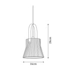 Eclipse Pendant Lamp Ribbed White Ceramic with Brass Handle - Neutralighting