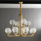 Vera Lustre en Laiton Avec Verre Cannelé - Neutralighting