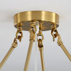 Lustra Plafonnier en Verre Ridé Shell Doré - Neutralighting