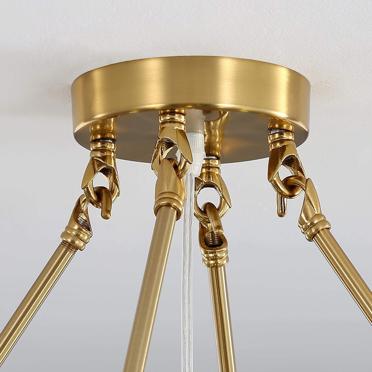 Lustra Plafonnier en Verre Ridé Shell Doré - Neutralighting