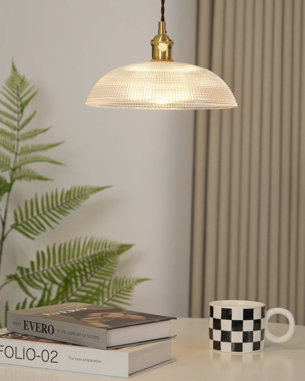 Calyra Lampe Pendante en Laiton et Verre - Neutralighting