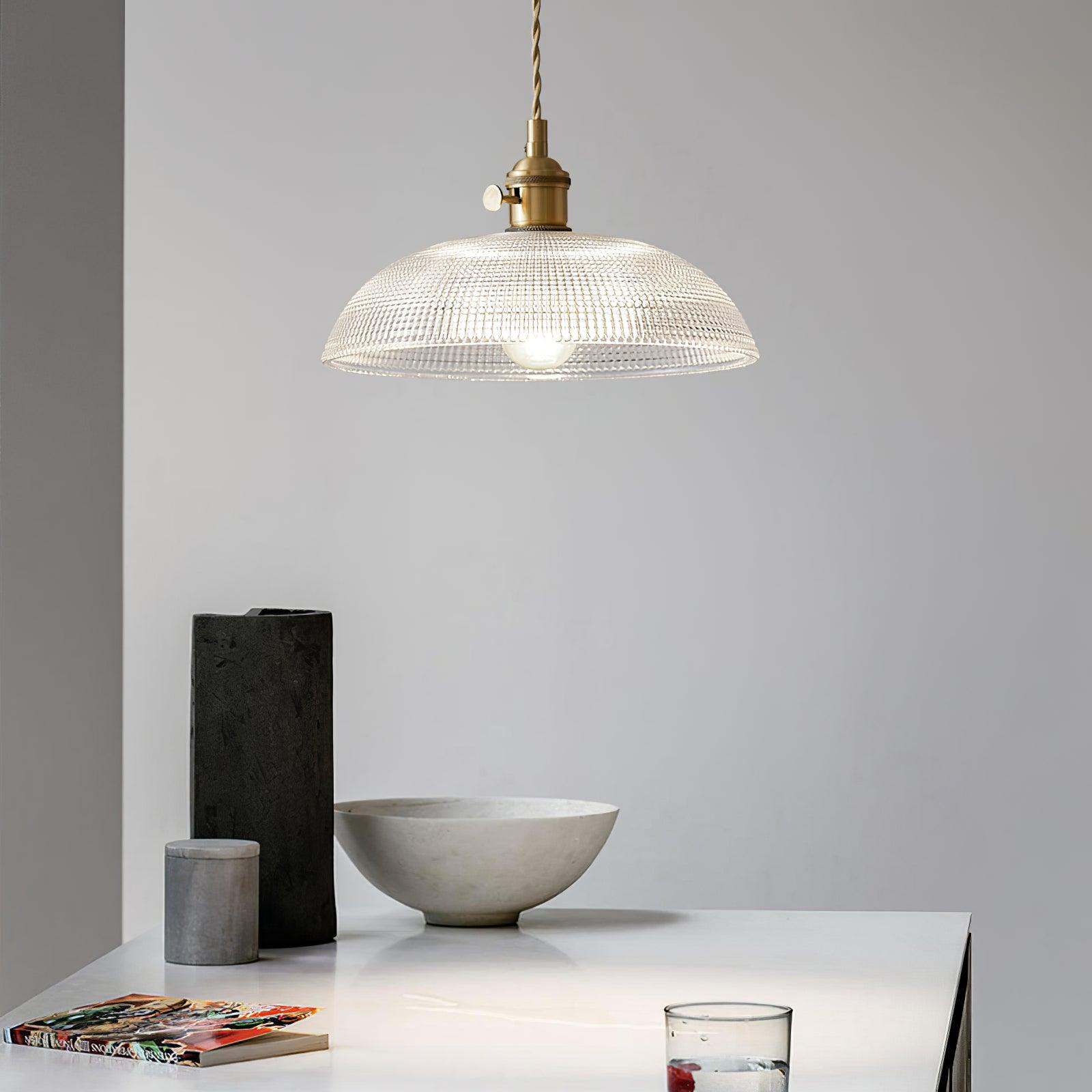 Calyra Lampe Pendante en Laiton et Verre - Neutralighting