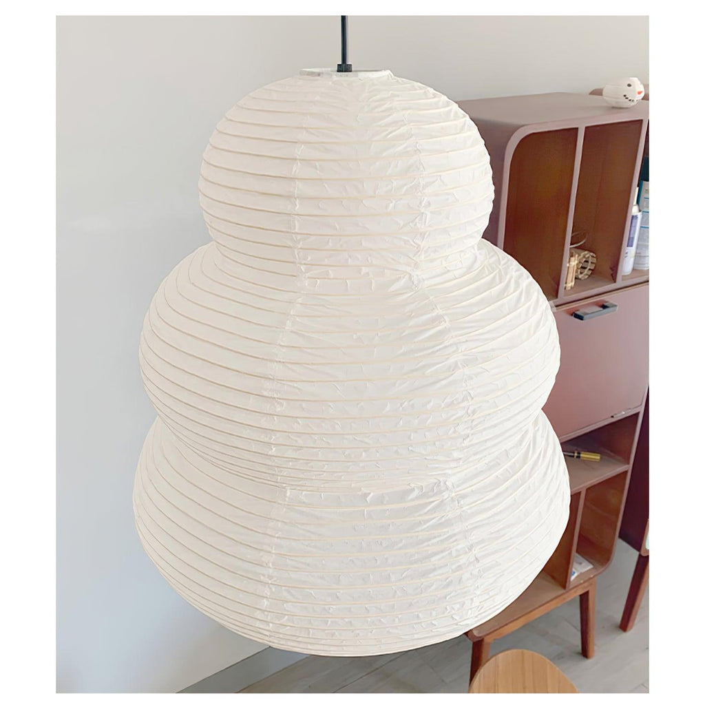 Solara Suspension Papier Washi Lanternes Empilées Japonaises pour Salon - Neutralighting