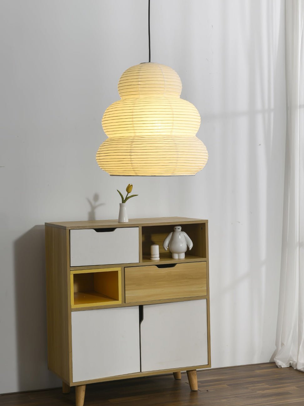 Gemma Modern Paper Pendant Light - Neutralighting
