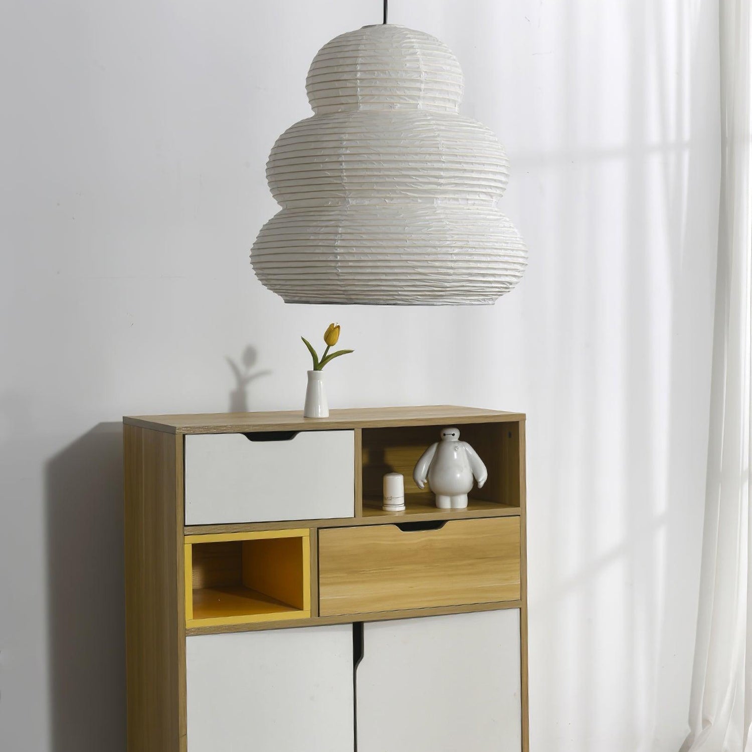 Gemma Modern Paper Pendant Light - Neutralighting