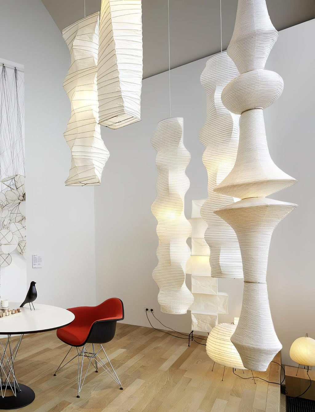 Lustra Suspension Luminaire Papier Washi E pour Salon - Neutralighting