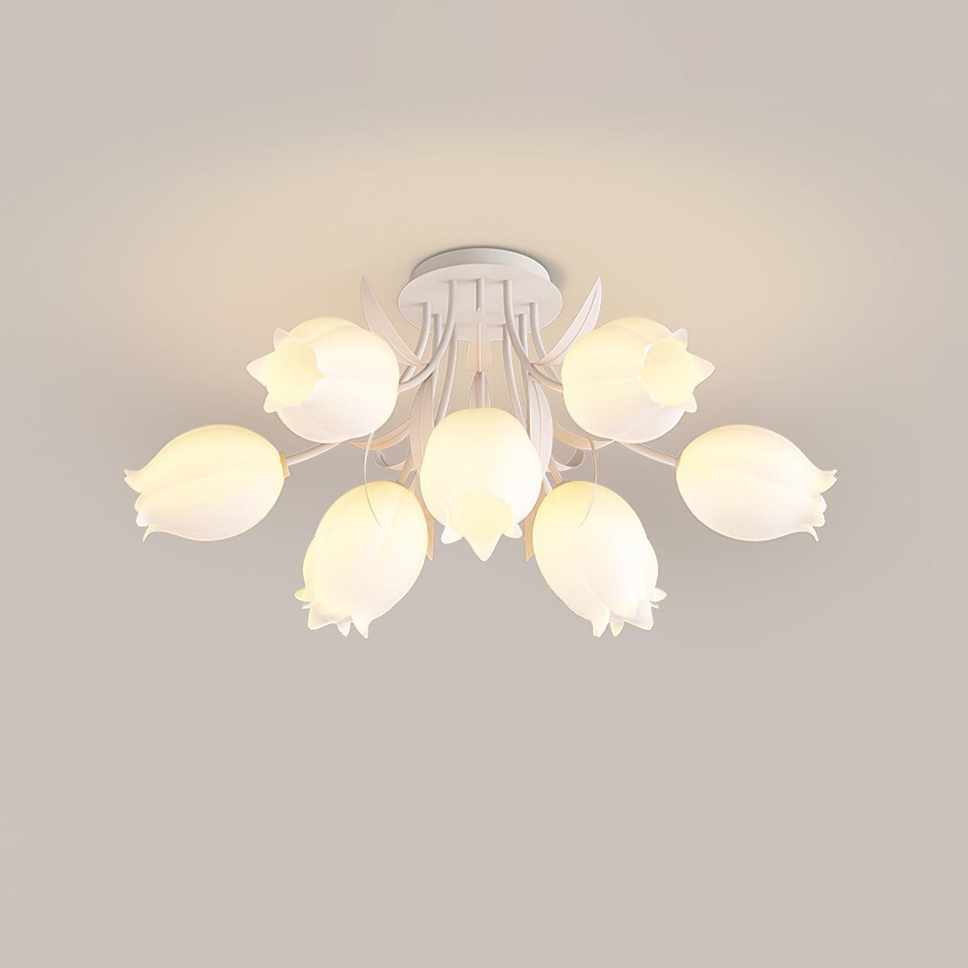 Lustra Plafonnier Fleur de Lys Blossom Base Verte - Neutralighting