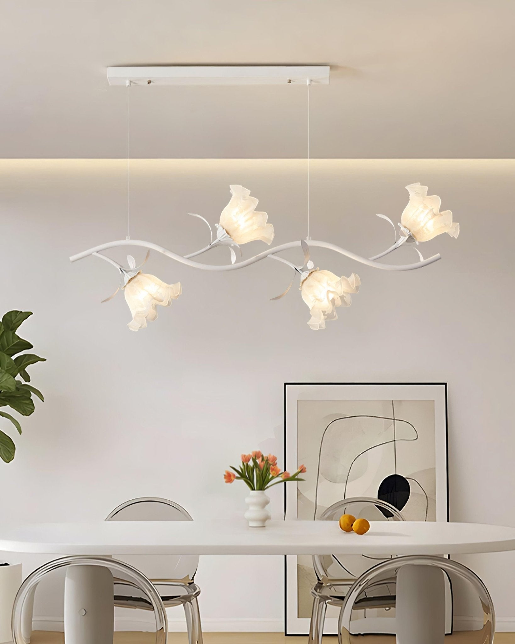 Lustra Chandelier en Verre Floral - Neutralighting
