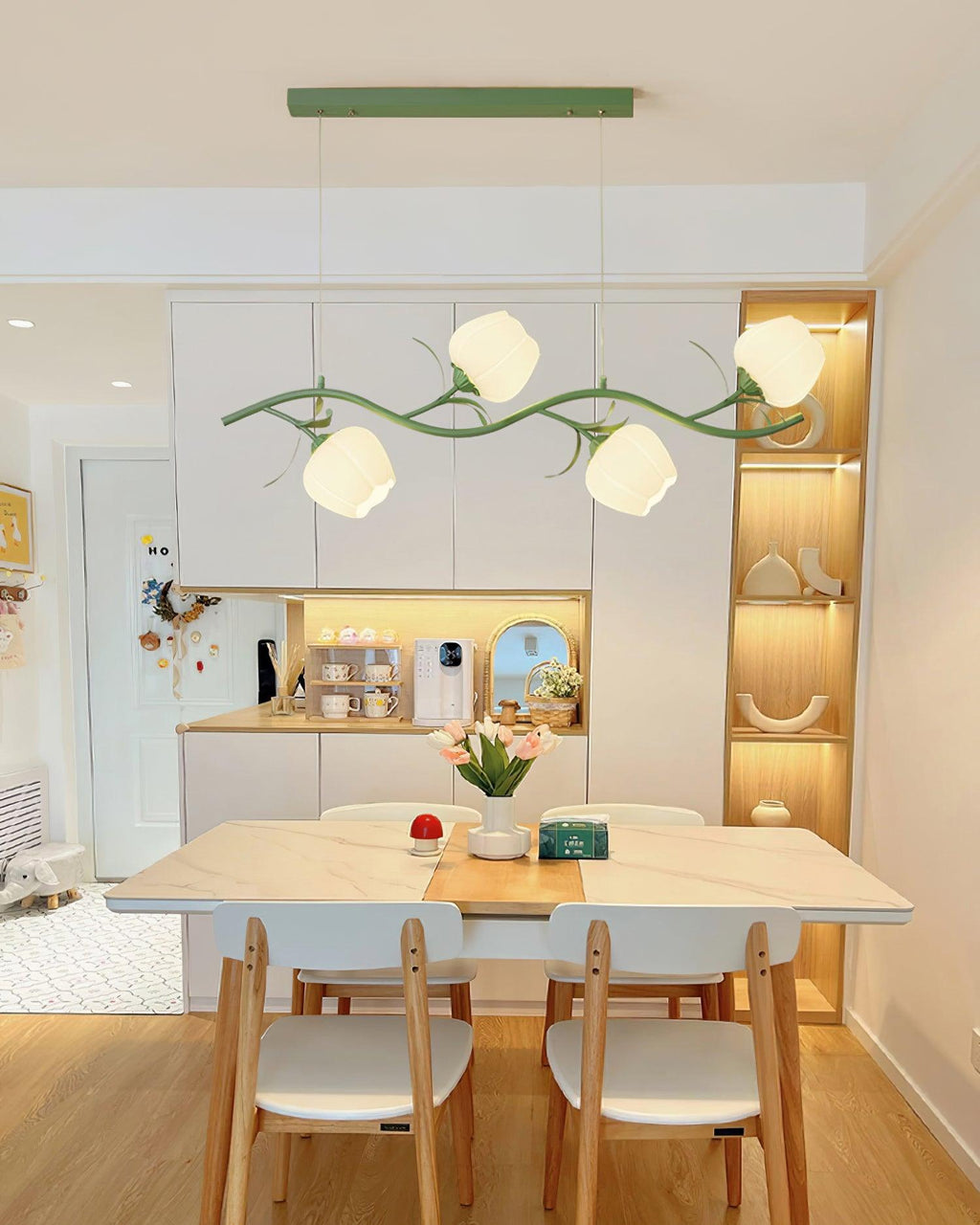 Lustra Chandelier en Verre Floral - Neutralighting