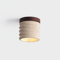 Vomaran Plafonnier Cylindre Cannelé en Travertin - Neutralighting