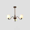 Aurora Chandelier Frosted Glass Shades - Neutralighting