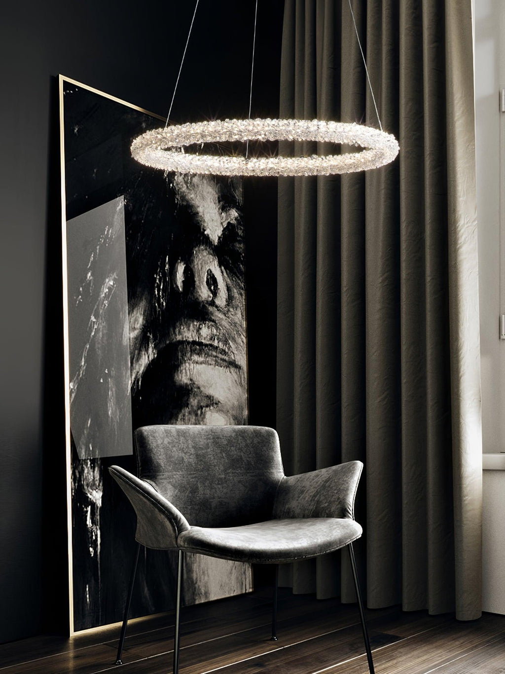 Lustra Chandelier Anneau en Cristal LED - Neutralighting