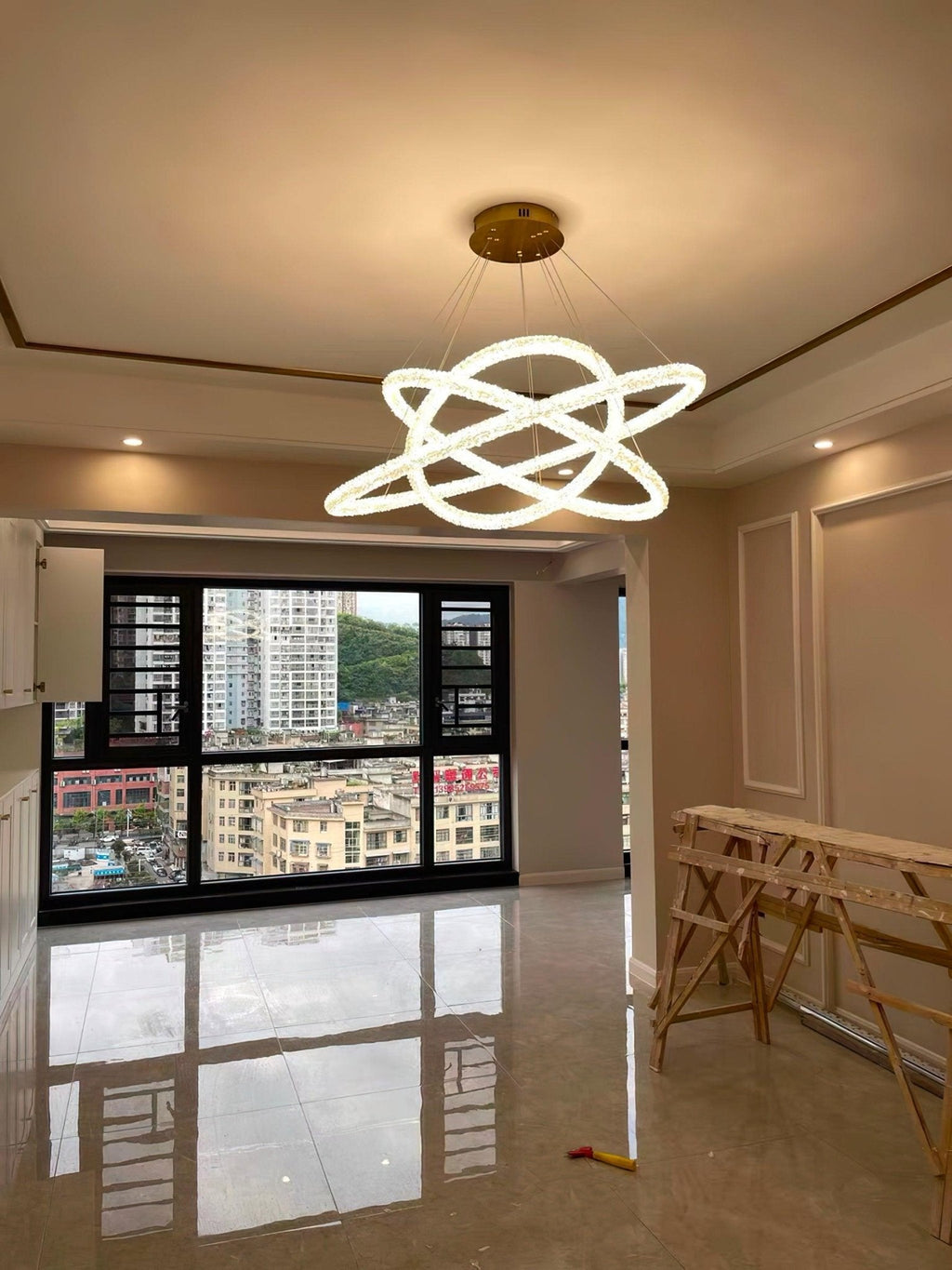 Lustra Chandelier Anneau en Cristal LED - Neutralighting