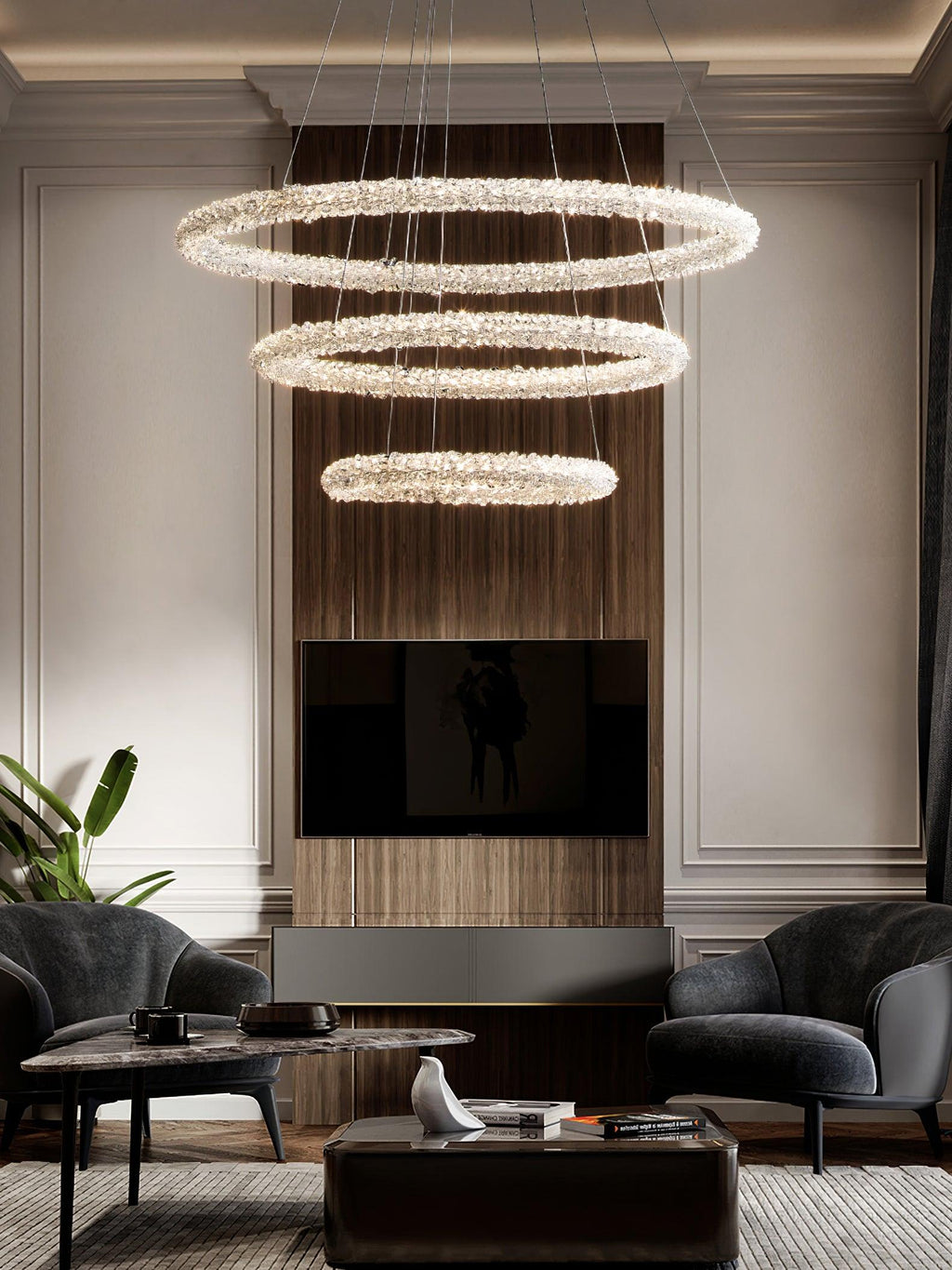 Lustra Chandelier Anneau en Cristal LED - Neutralighting
