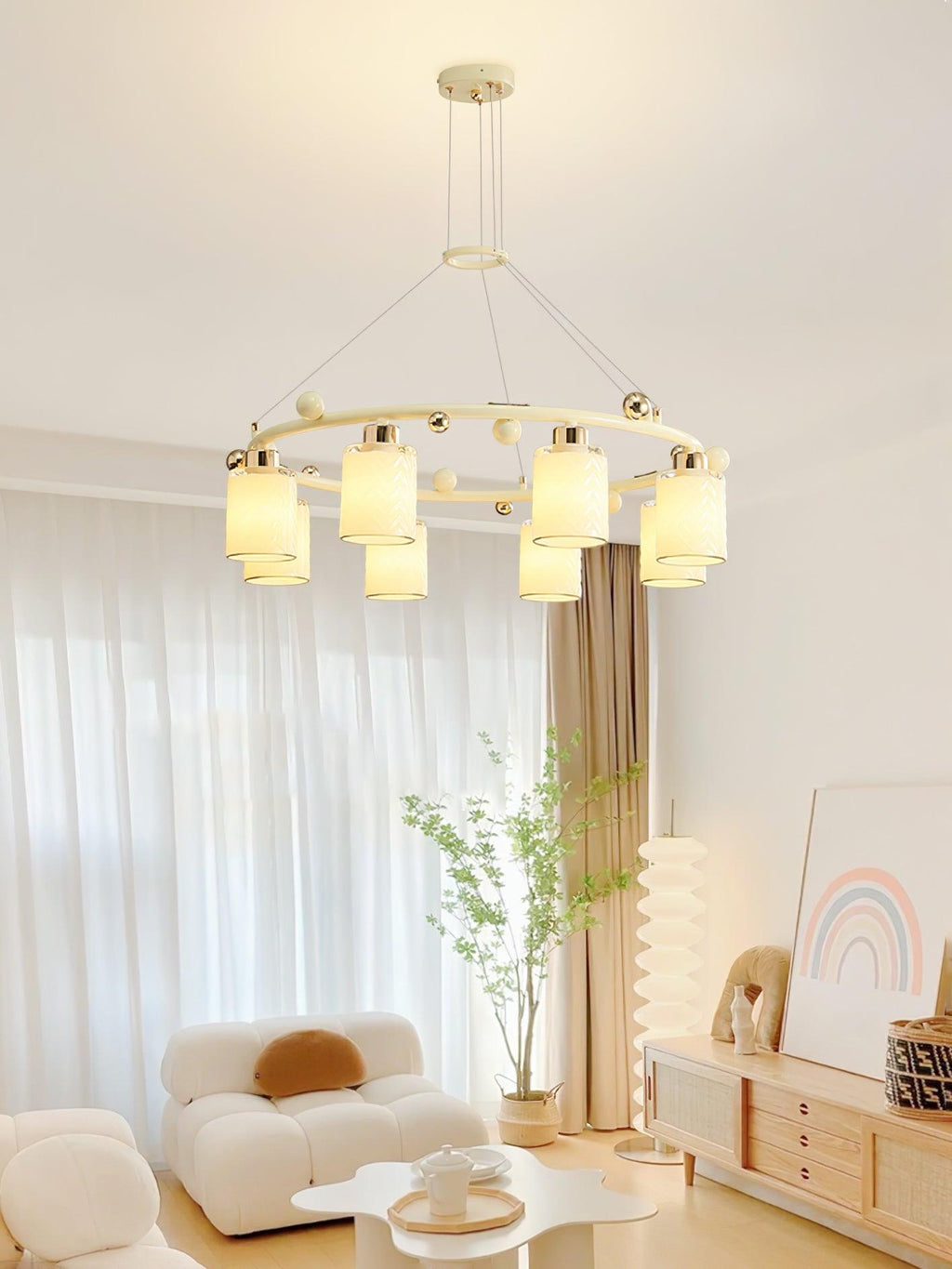 Alsile Style Japandi Verre Lustre - Neutralighting