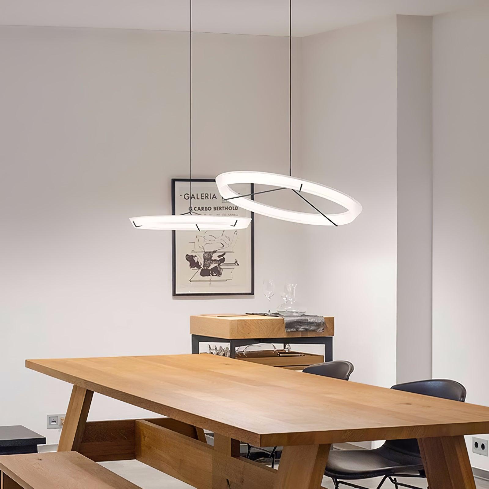 Lustra Lustre Moderne Acier Inoxydable Anneau - Neutralighting
