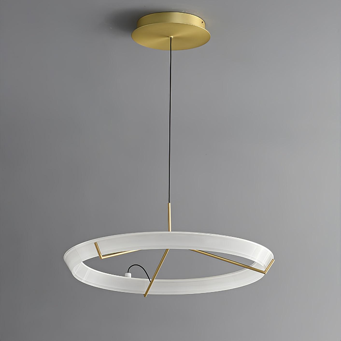Lustra Lustre Moderne Acier Inoxydable Anneau - Neutralighting