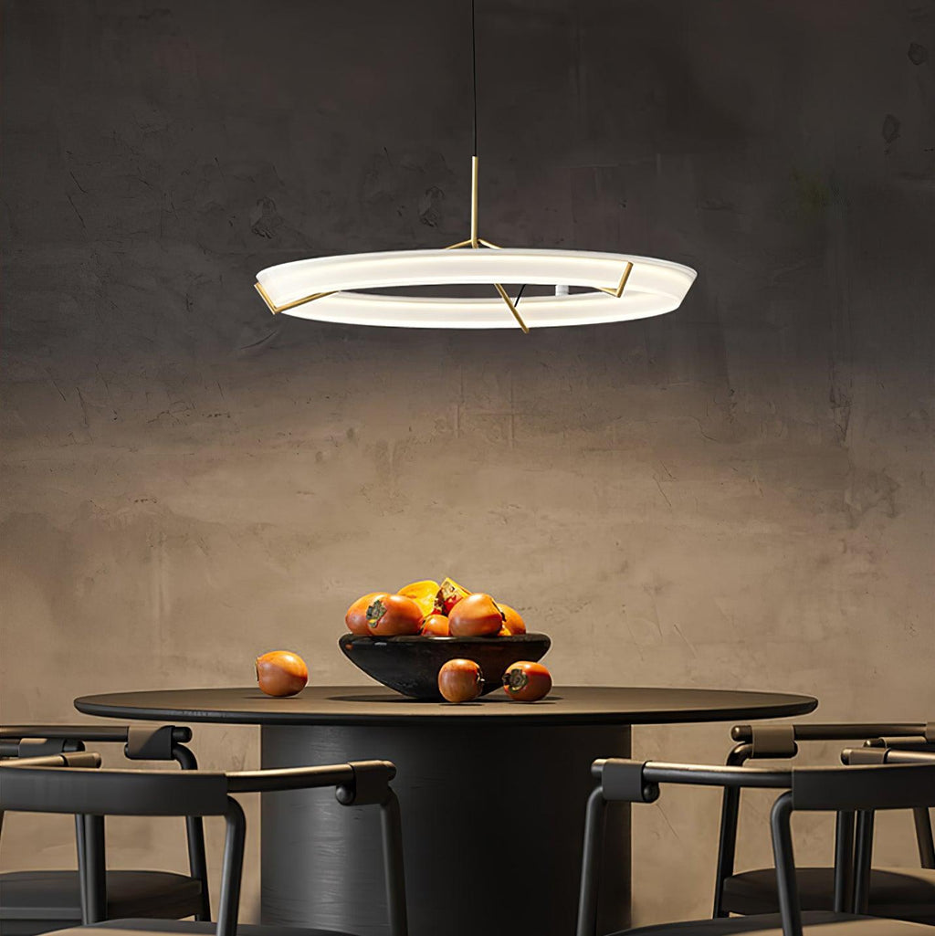 Lustra Lustre Moderne Acier Inoxydable Anneau - Neutralighting