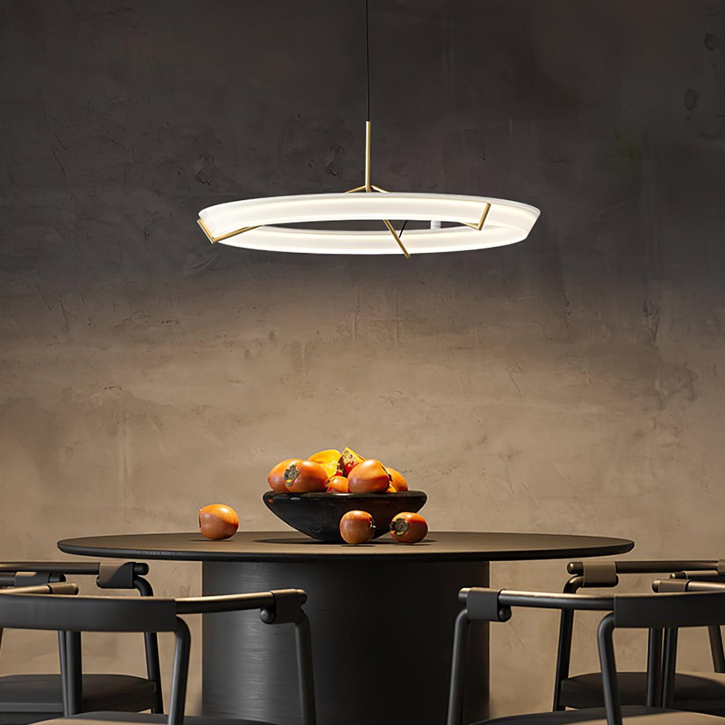 Lustra Lustre Moderne Acier Inoxydable Anneau - Neutralighting