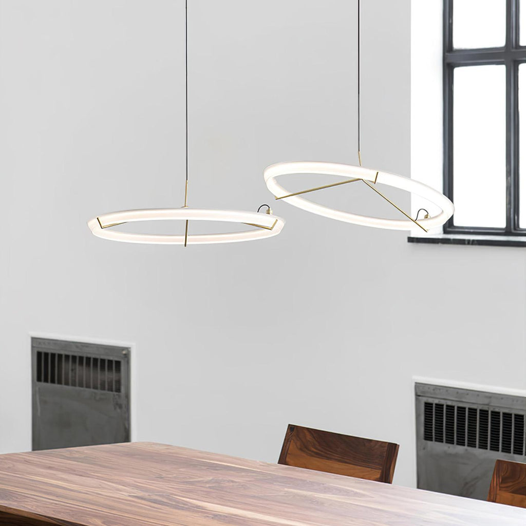Lustra Lustre Moderne Acier Inoxydable Anneau - Neutralighting