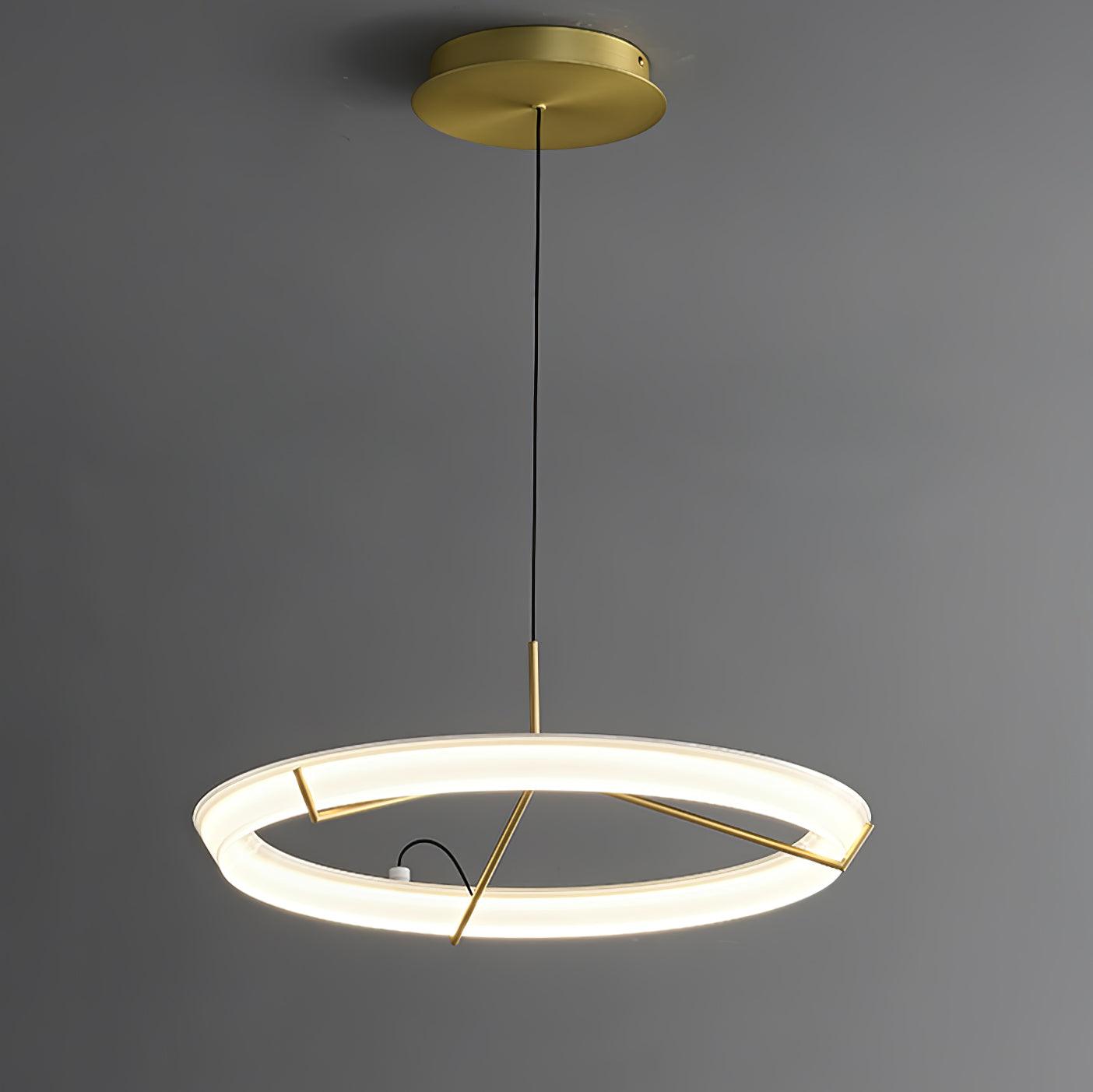Lustra Lustre Moderne Acier Inoxydable Anneau - Neutralighting