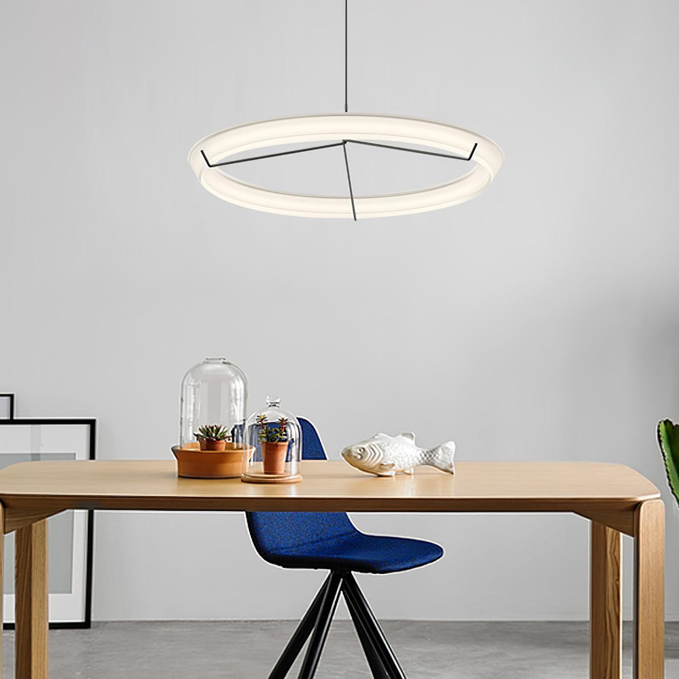 Lustra Lustre Moderne Acier Inoxydable Anneau - Neutralighting