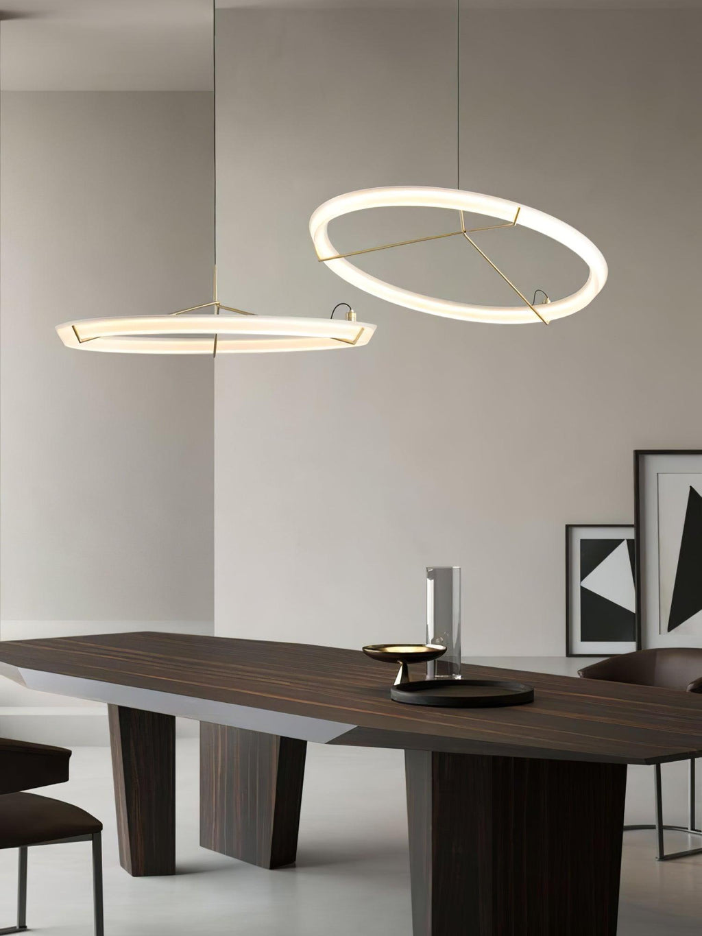 Lustra Lustre Moderne Acier Inoxydable Anneau - Neutralighting