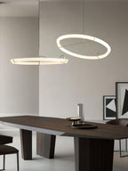 Lustra Lustre Moderne Acier Inoxydable Anneau - Neutralighting