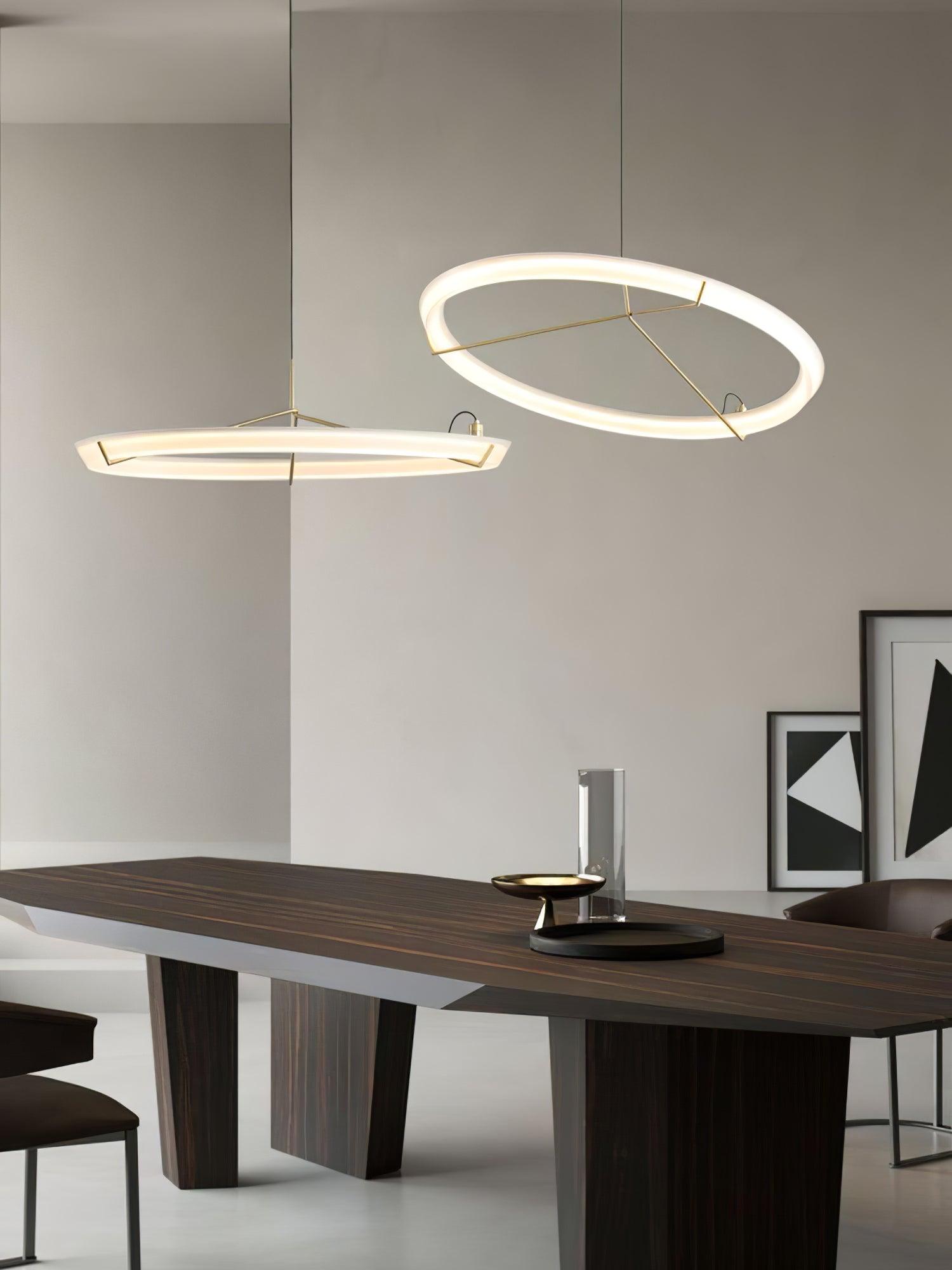 Lustra Lustre Moderne Acier Inoxydable Anneau - Neutralighting