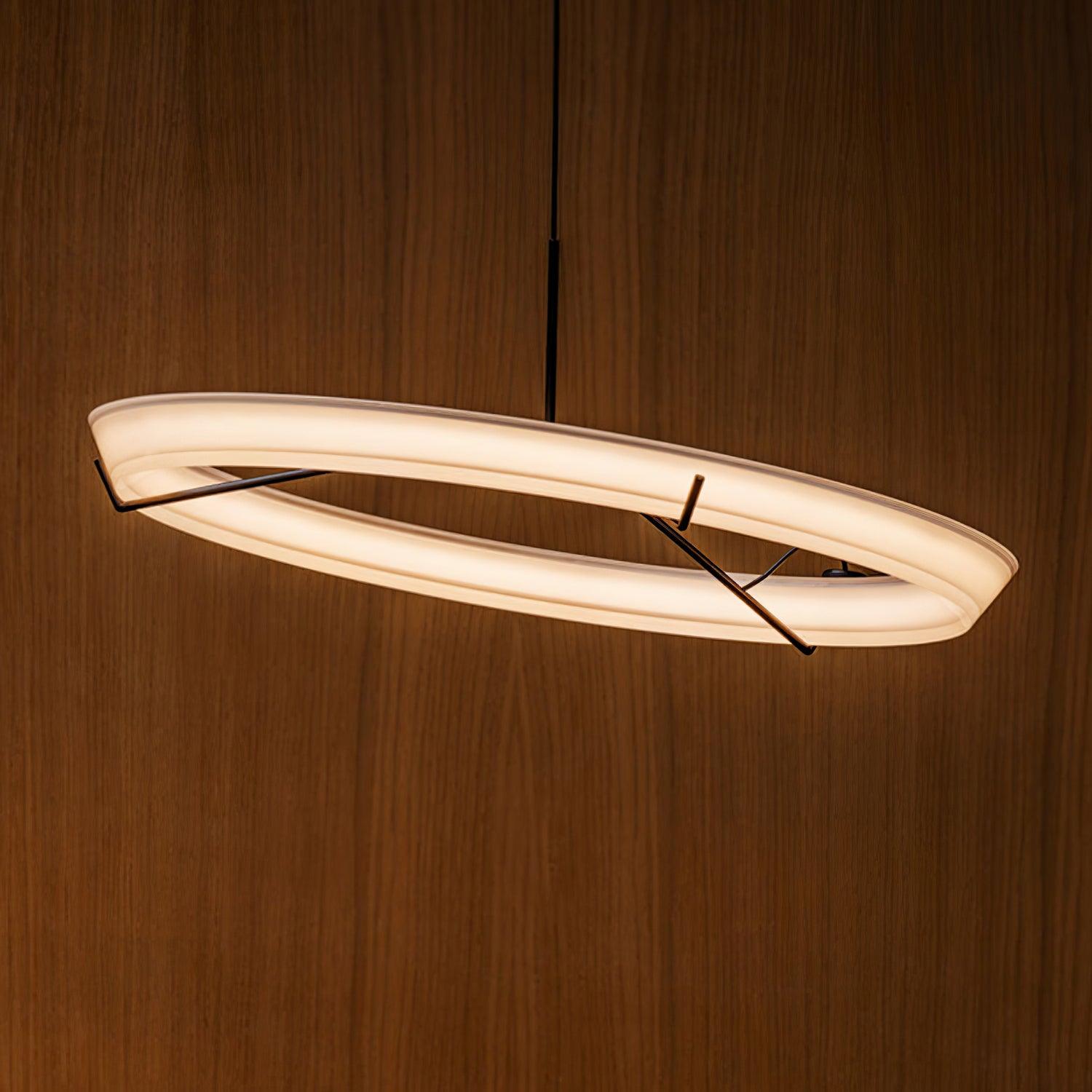 Lustra Lustre Moderne Acier Inoxydable Anneau - Neutralighting