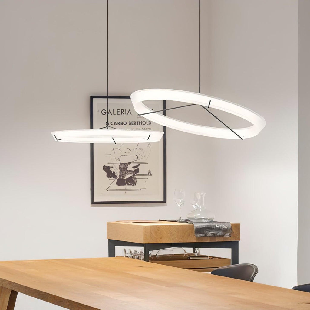 Lustra Lustre Moderne Acier Inoxydable Anneau - Neutralighting