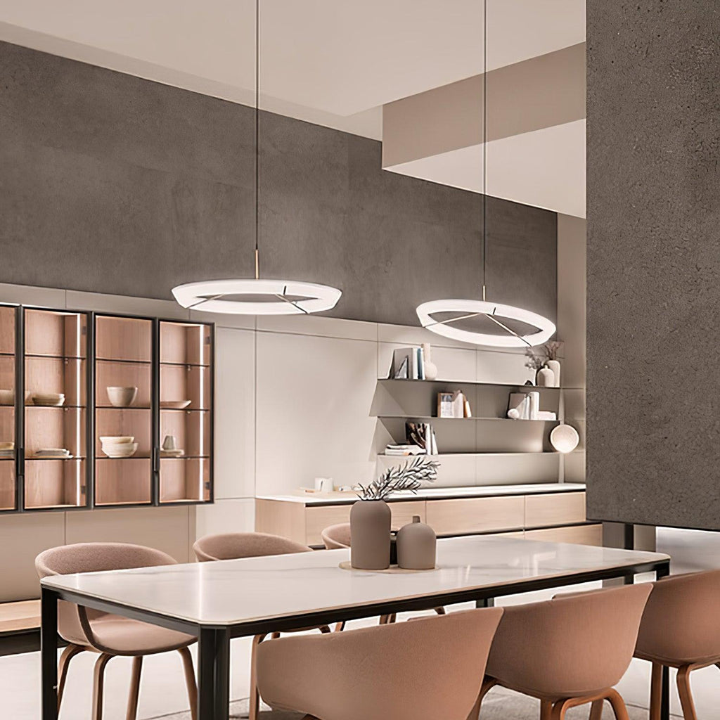 Lustra Lustre Moderne Acier Inoxydable Anneau - Neutralighting
