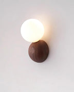 Ringo Applique Murale Bois Verre Opale Minimaliste - Neutralighting